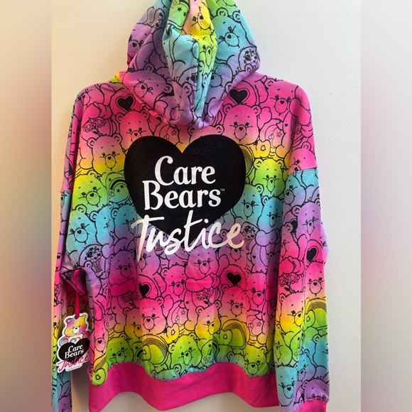 Justice Care Bears Hoodie - Pink, Yellow, Blue - Picture 4 of 6